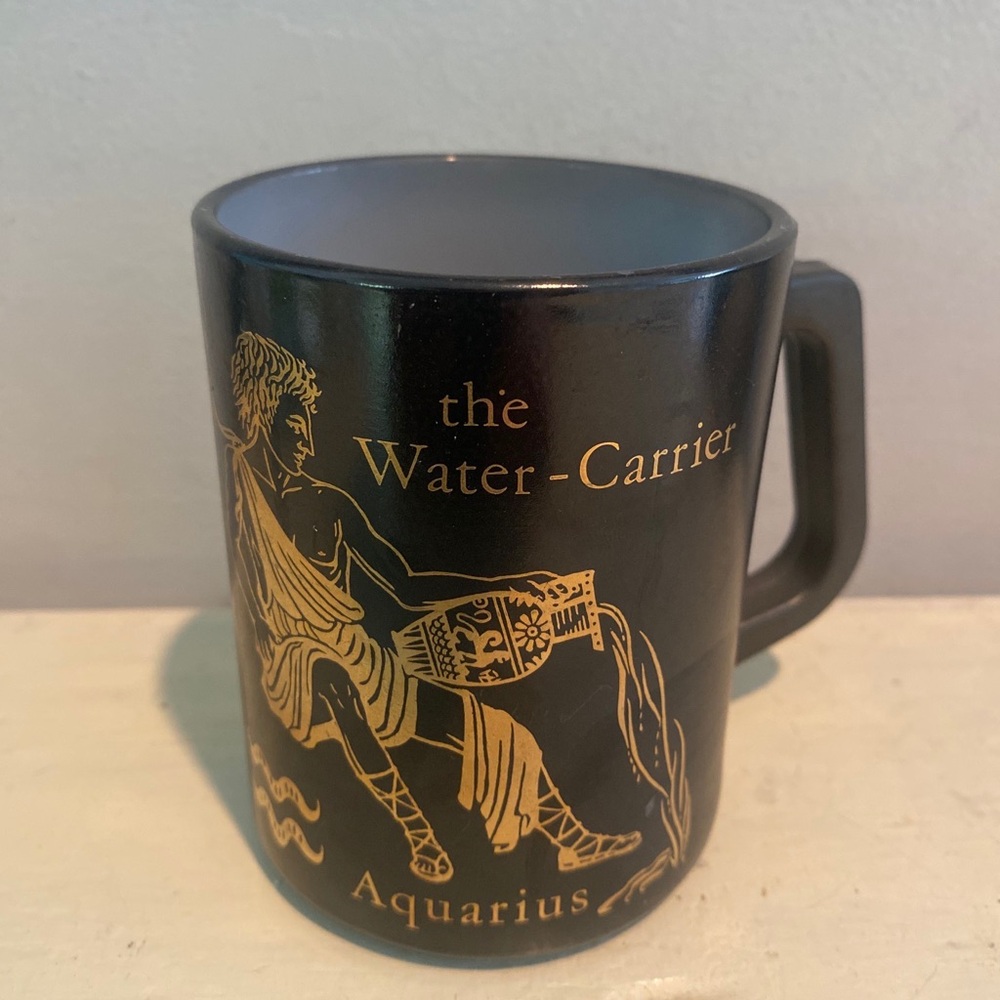 Vintage Aquarius Federal Glass Zodiac Series Mug Vintage